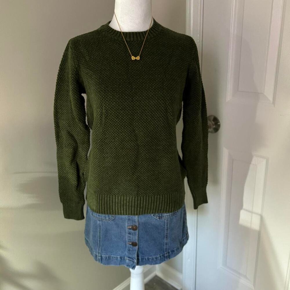 Green knit sweater
